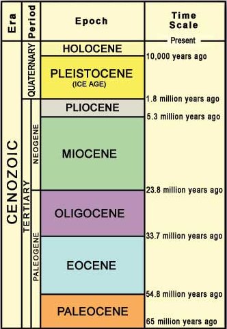 geological time scale of earth. So called geological eras. Is